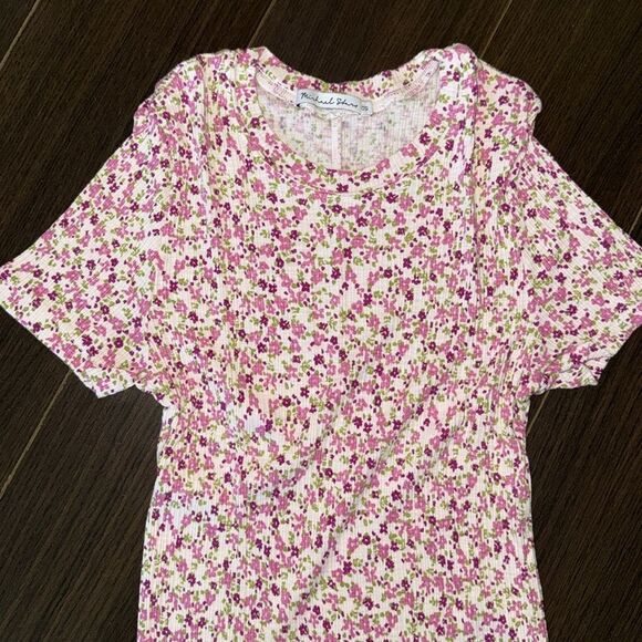 MICHAEL STARS Floral Pink Women's Top, OS - Picture 5 of 7